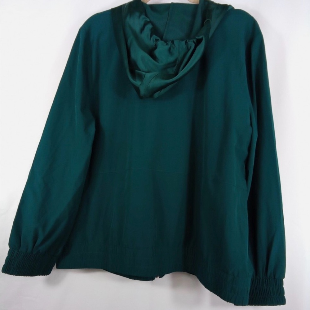 Chico's Deep Teal Zip-Front Hooded Jacket. Chico’s size 1 - Picture 4 of 5